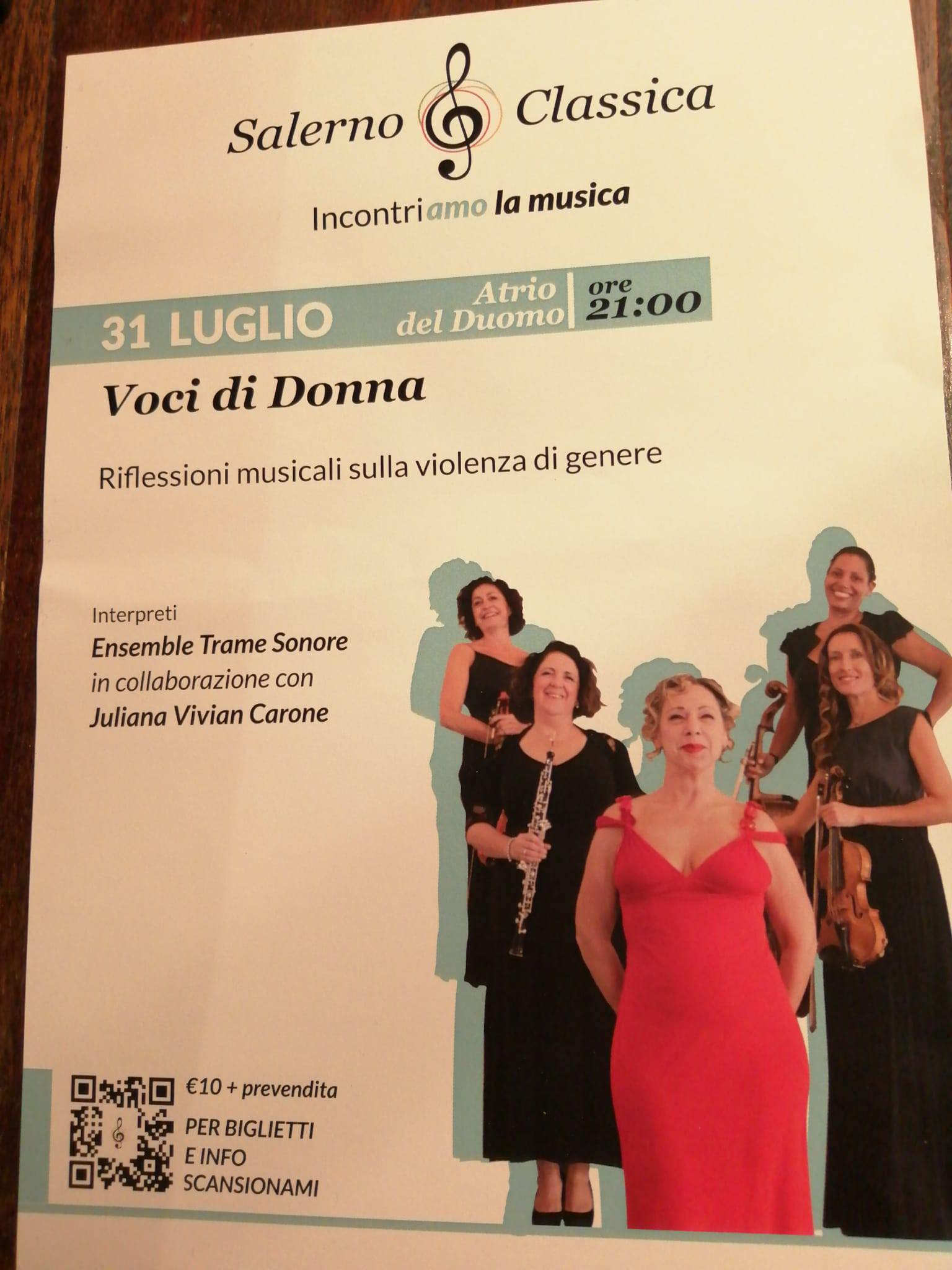 Programme cover for Voci di Donne concert in Duomo di Salerno